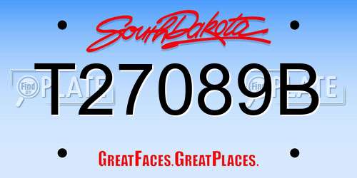 T27089B South Dakota License Plate