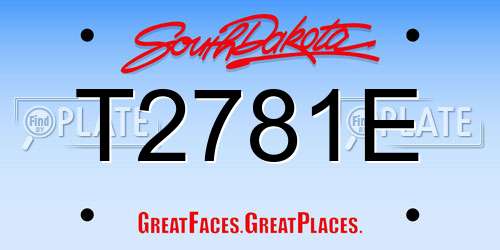 T2781E South Dakota License Plate