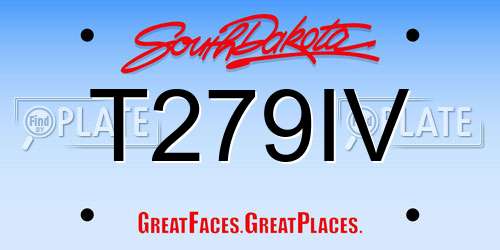 T279IV South Dakota License Plate