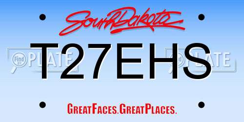 T27EHS South Dakota License Plate