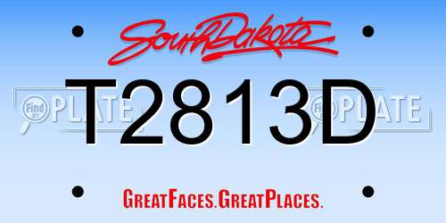 T2813D South Dakota License Plate