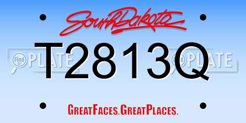 T2813Q South Dakota License Plate