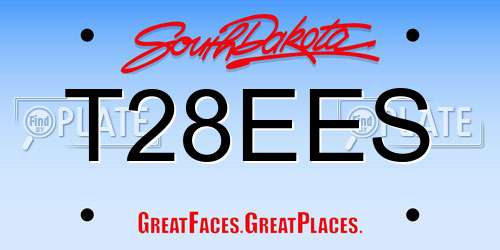 T28EES South Dakota License Plate