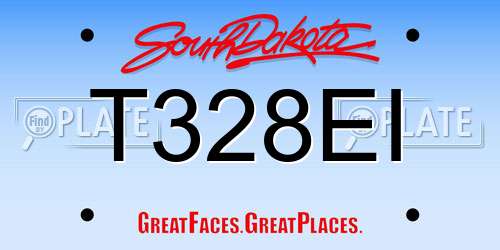 T328EI South Dakota License Plate