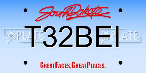 T32BEI South Dakota License Plate