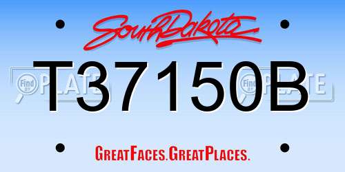 T37150B South Dakota License Plate
