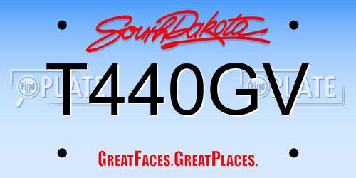 T440GV South Dakota License Plate