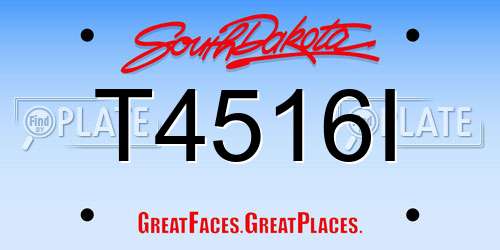 T4516I South Dakota License Plate