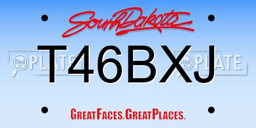 T46BXJ South Dakota License Plate