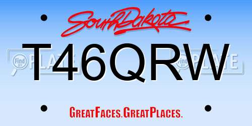 T46QRW South Dakota License Plate
