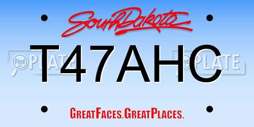 T47AHC South Dakota License Plate