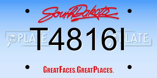 T4816I South Dakota License Plate
