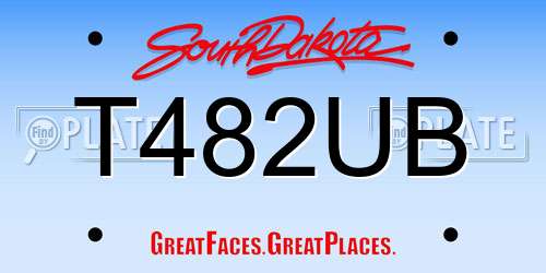 T482UB South Dakota License Plate