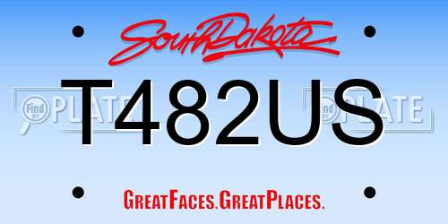 T482US South Dakota License Plate