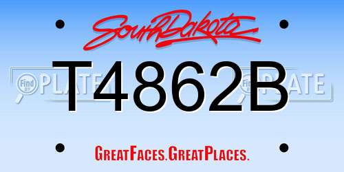 T4862B South Dakota License Plate