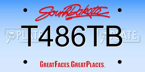 T486TB South Dakota License Plate