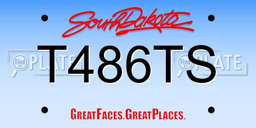 T486TS South Dakota License Plate