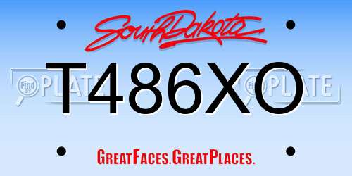 T486XO South Dakota License Plate