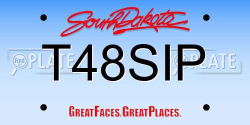 T48SIP South Dakota License Plate