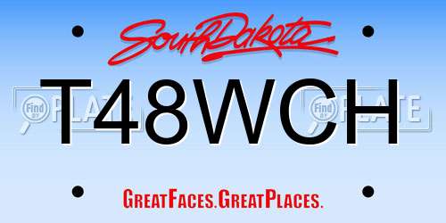 T48WCH South Dakota License Plate