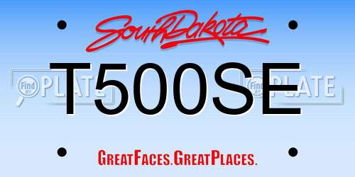 T500SE South Dakota License Plate