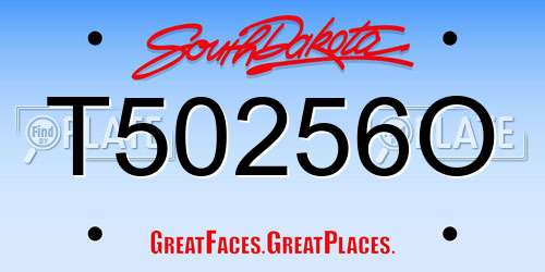 T50256O South Dakota License Plate