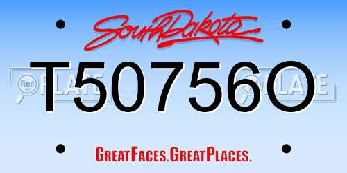 T50756O South Dakota License Plate