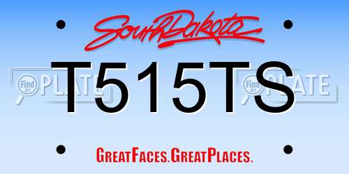 T515TS South Dakota License Plate
