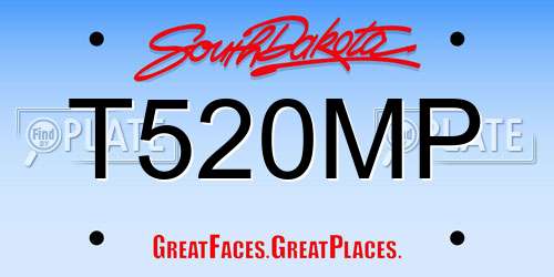 T520MP South Dakota License Plate