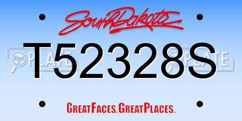 T52328S South Dakota License Plate