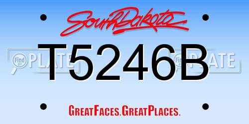 T5246B South Dakota License Plate