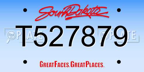 T527879 South Dakota License Plate