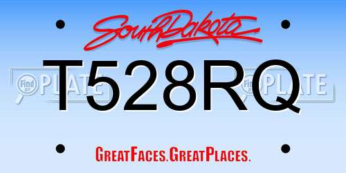 T528RQ South Dakota License Plate