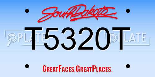 T5320T South Dakota License Plate