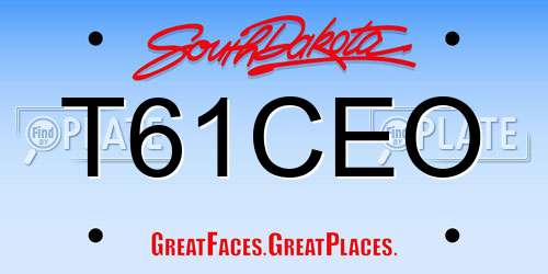 T61CEO South Dakota License Plate