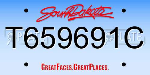 T659691C South Dakota License Plate