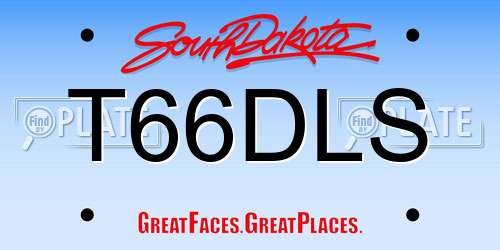 T66DLS South Dakota License Plate