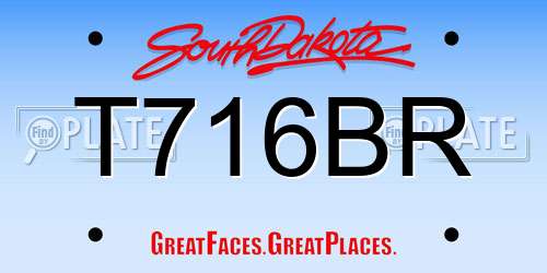 T716BR South Dakota License Plate