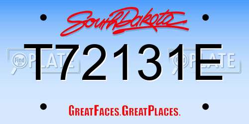 T72131E South Dakota License Plate