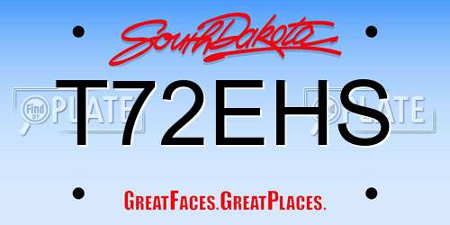 T72EHS South Dakota License Plate