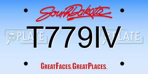 T779IV South Dakota License Plate