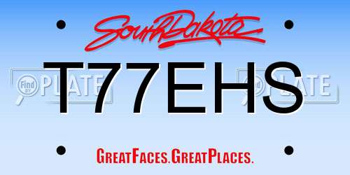 T77EHS South Dakota License Plate