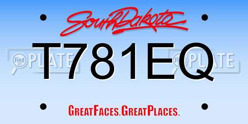 T781EQ South Dakota License Plate
