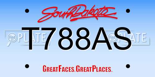 T788AS South Dakota License Plate