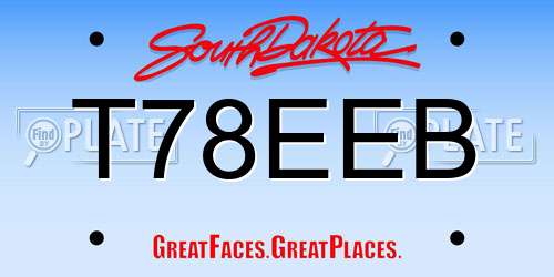 T78EEB South Dakota License Plate