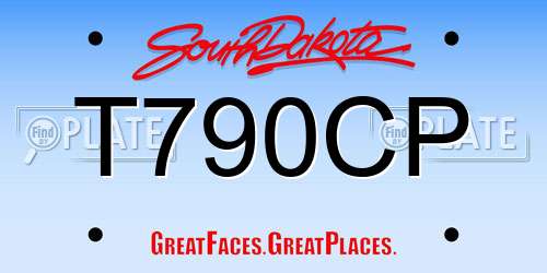T790CP South Dakota License Plate