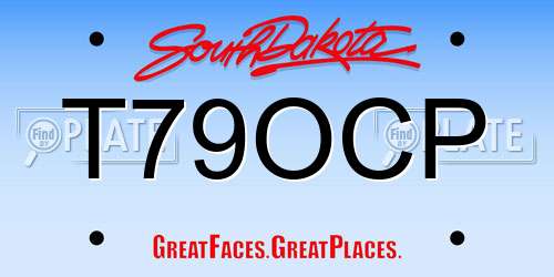 T79OCP South Dakota License Plate