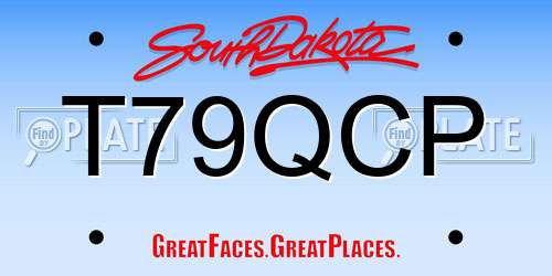 T79QCP South Dakota License Plate
