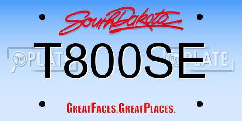 T800SE South Dakota License Plate