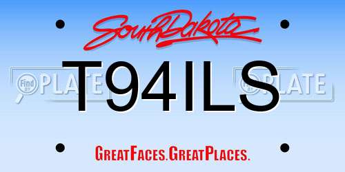 T94ILS South Dakota License Plate